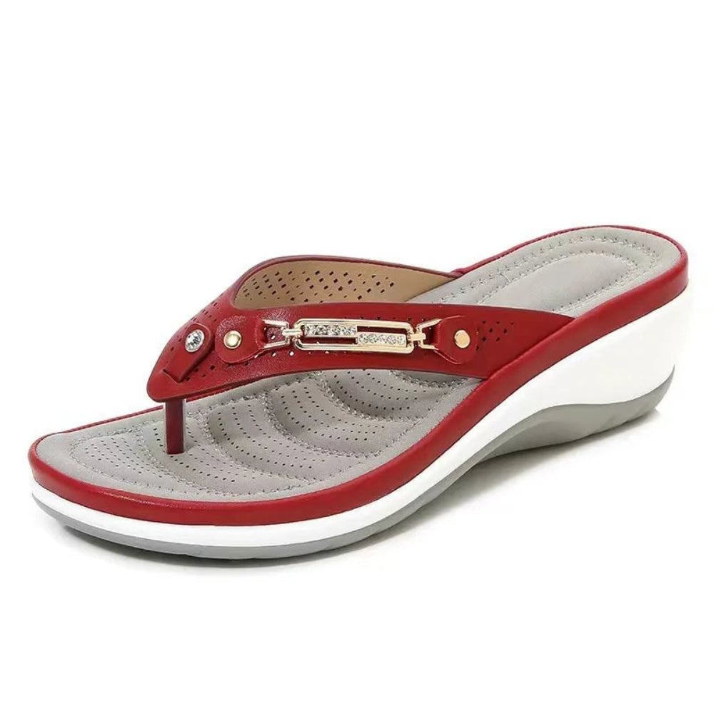 Sienna - Elegante Slipper met Voetsteun Schokabsorberende Zolen en Comfortabele Pasvorm