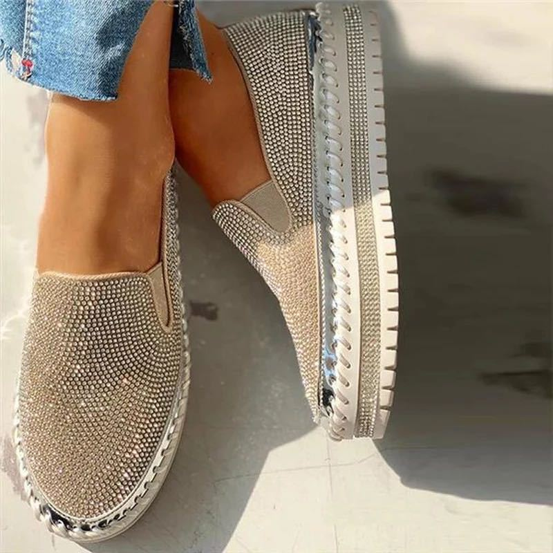 Elise – Antislip Platte Enkel Schoenen met Comfortabele Gewatteerde Binnenzool