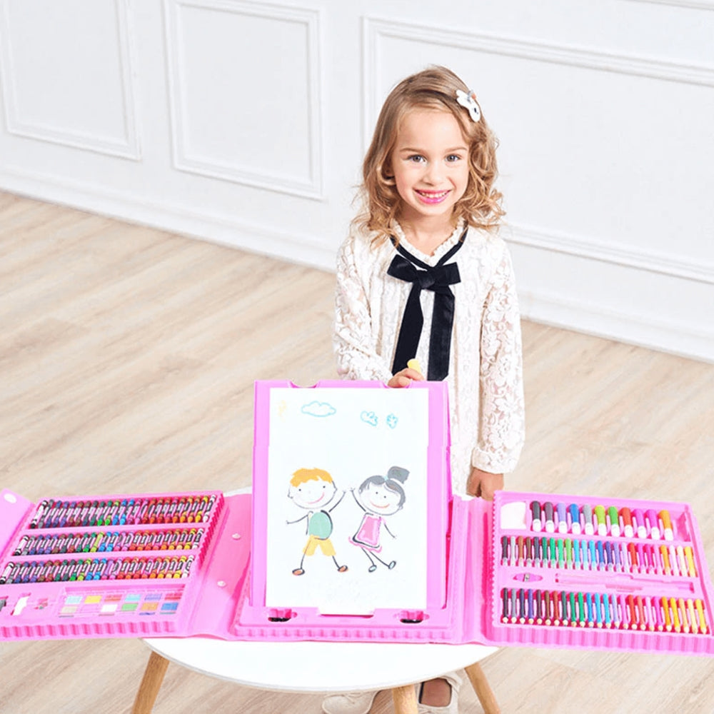 CraftiKidz – Complete tekenset van 208 stuks voor beginnende makers en jonge kunstenaars