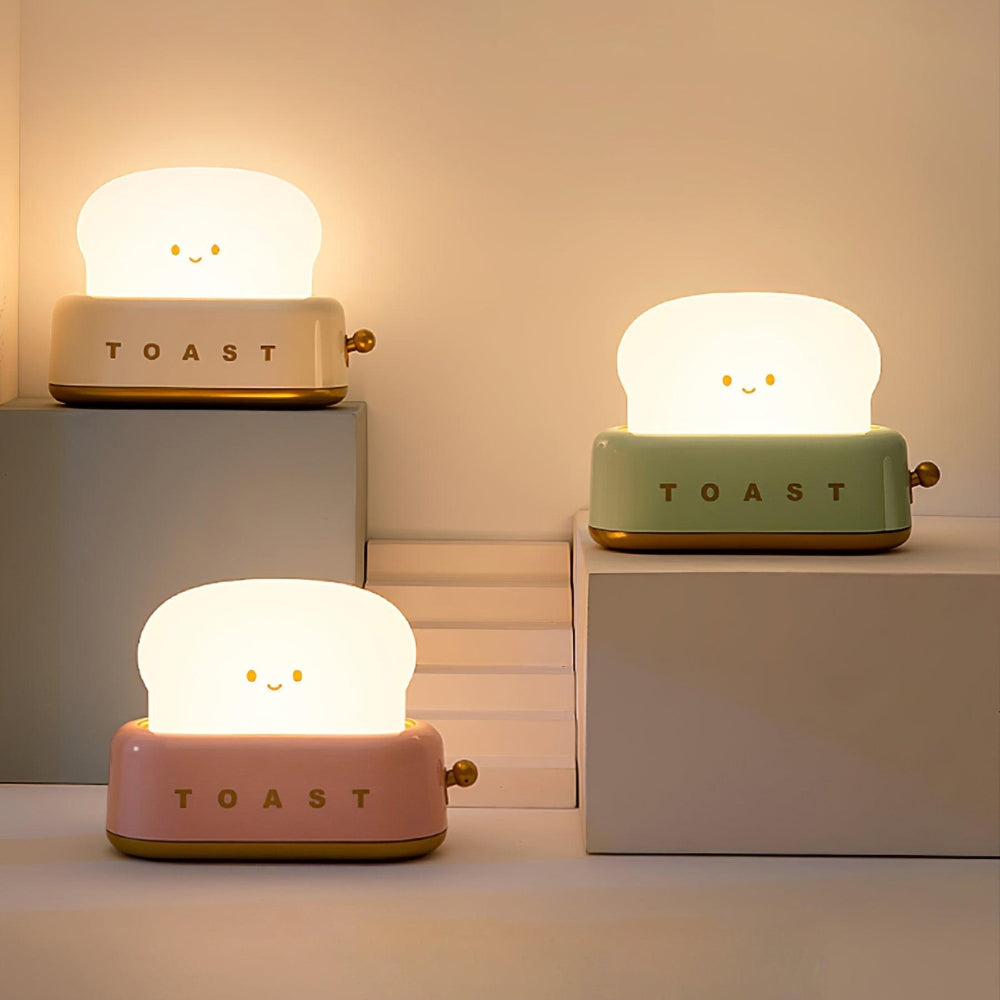 ToastyLite – Dimbaar nachtlampje met mini-broodroosterontwerp en zachte gloed voor gezellige ruimtes