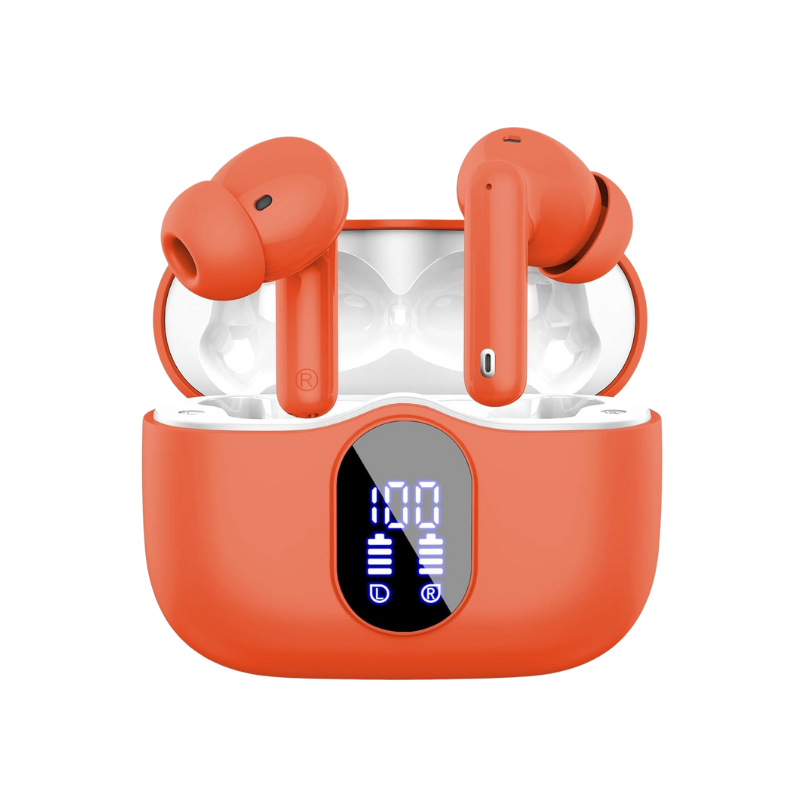 EchoBeats – Draadloze oordopjes met ENC en oplaadcase met LED-display