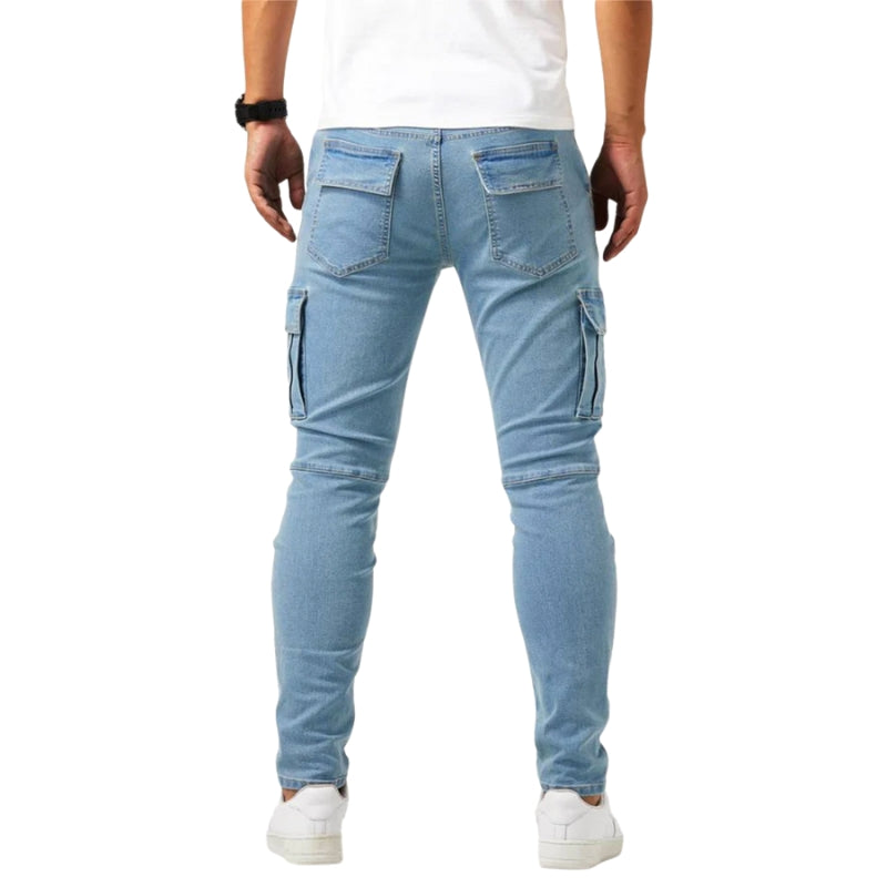 Nathan – Slim Fit Stretch Cargobroek met Meerdere Zakken