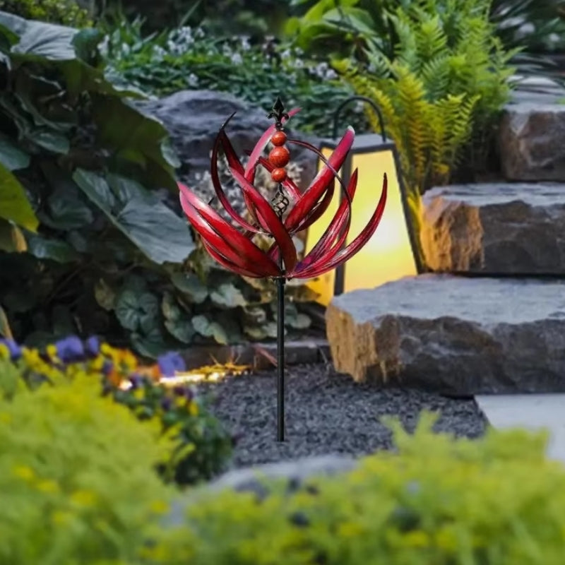 BreezeBloom – Windgedreven Tuinspinner met Elegante Roterende Vormgeving