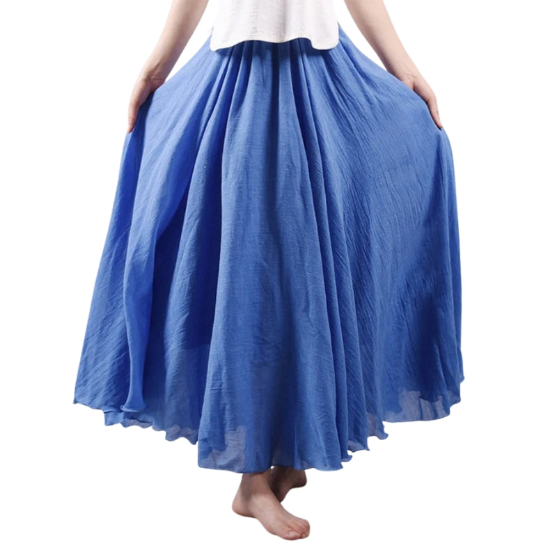 Mireille – Lichtgewicht maxirok met hoge taille