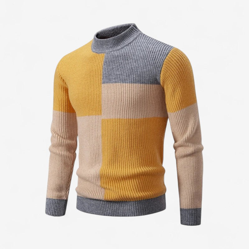 George - Lange Mouw Trui met Ronde Hals en Geribd Detail