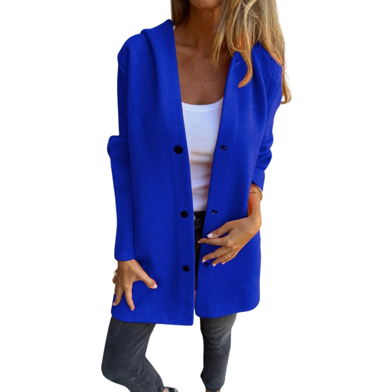 Sofia – Casual Jas met Capuchon en Knopen