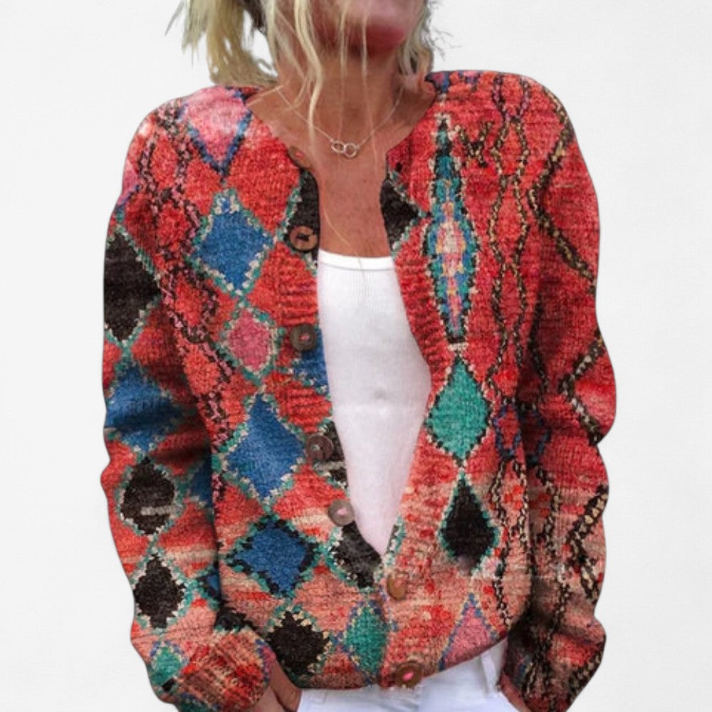 Hannah – Gebloemd Vest met Knopen