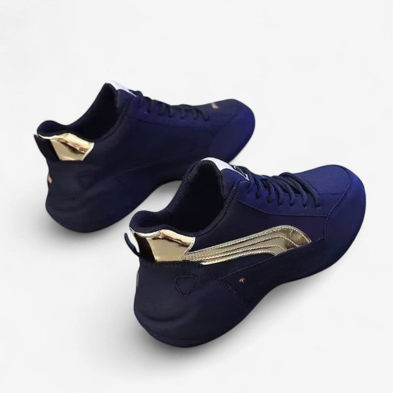 StepEase – Sneakers met Ronde Neus Slip On Ontwerp en Vetersluiting