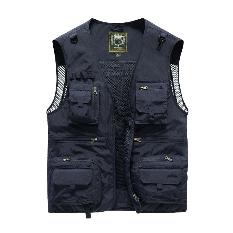 Toby – Lichtgewicht Outdoor Vest met Meerdere Zakjes en Ritsluiting
