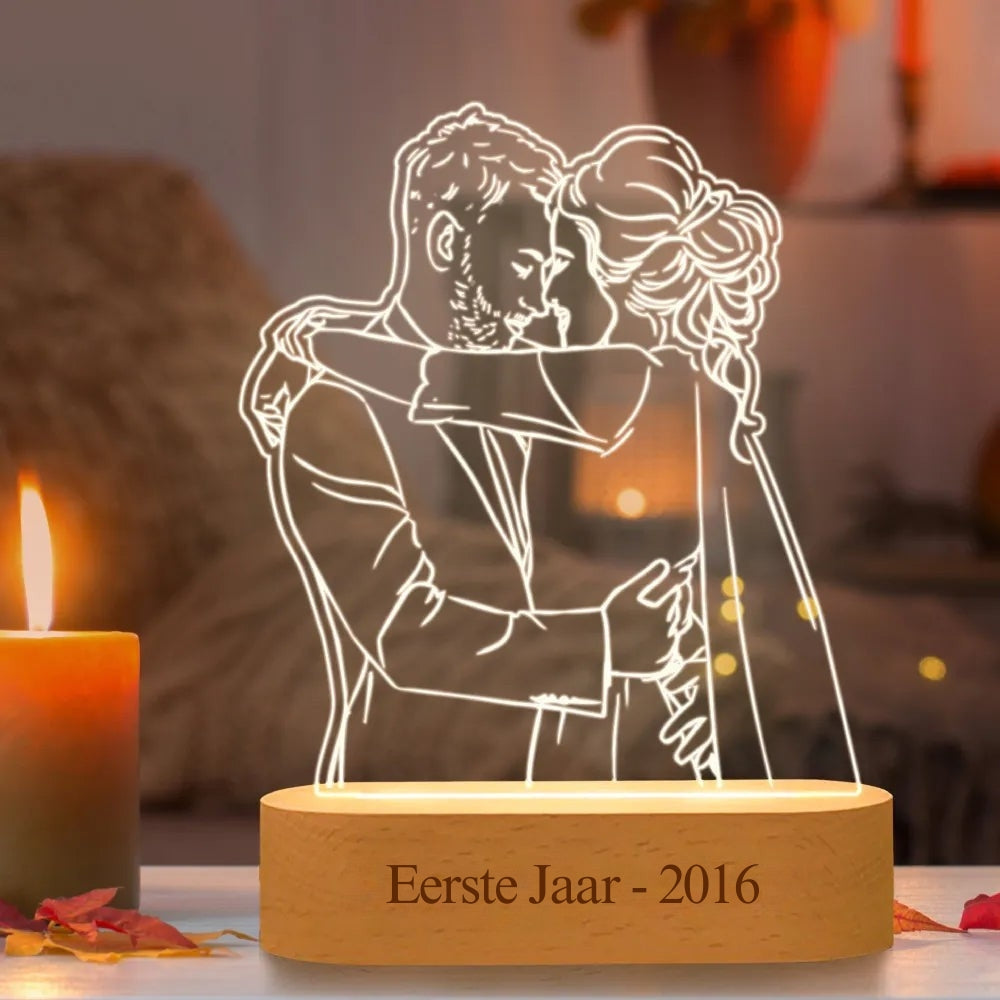 TrueNest – Gepersonaliseerde romantische lamp met aangepaste tekst en warme sfeerverlichting