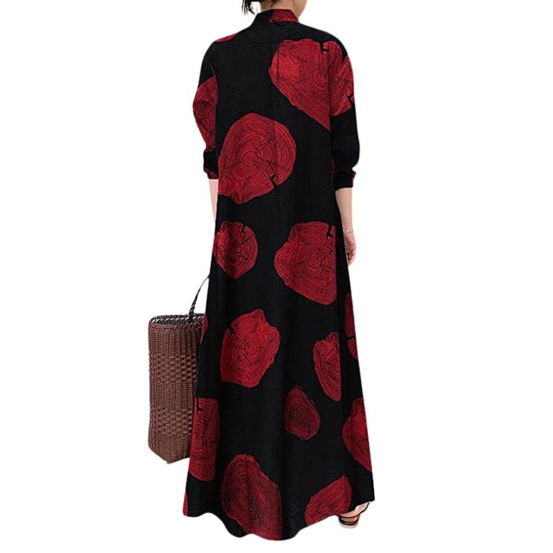 Natalie - Oversized lange jurk met lange mouwen