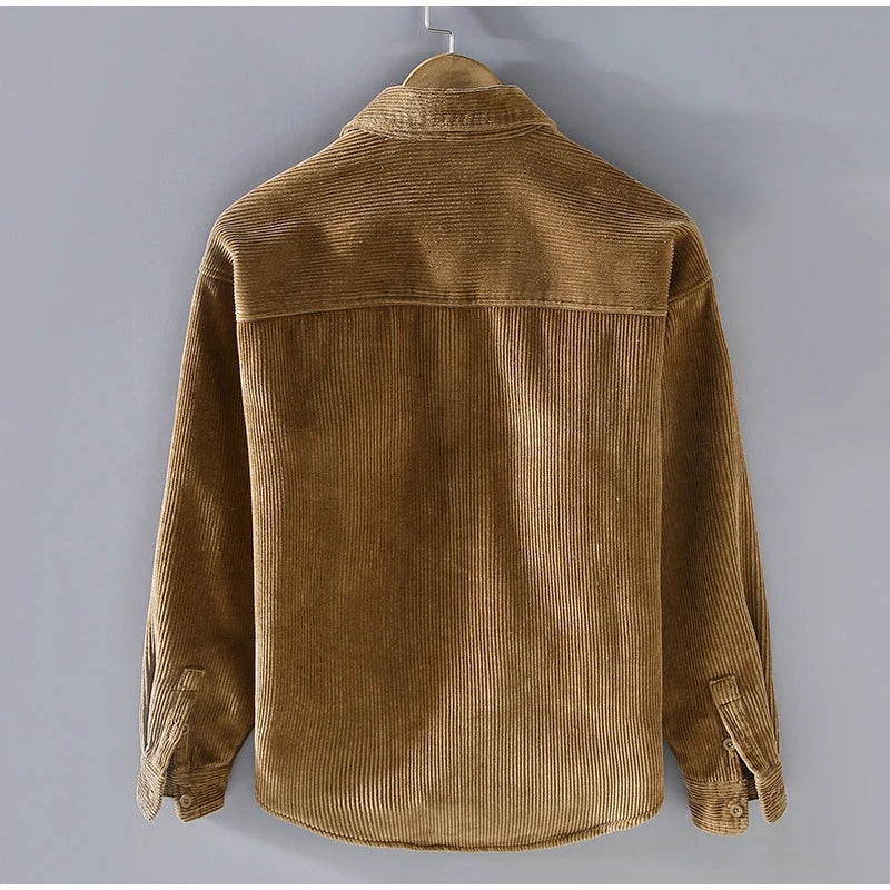 Charles – Casual Corduroy Overhemdjas met Lange Mouwen