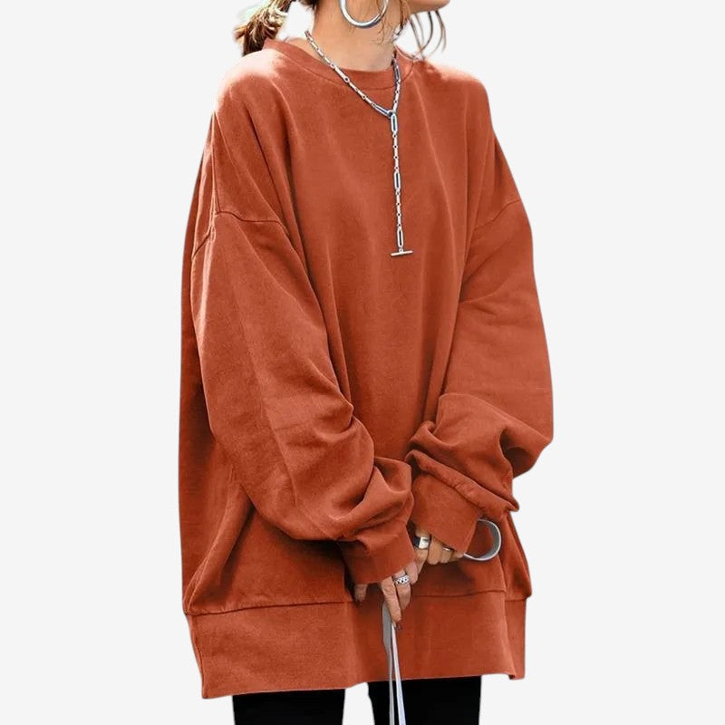 Skylar – Oversized Trui met Lange Mouwen en Ronde Hals