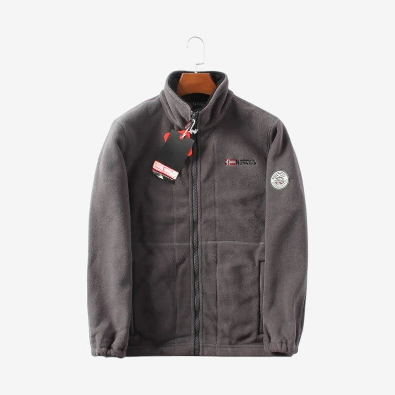 Anthony - Lange Mouw Jack met Staande Kraag en Rits Sluiting