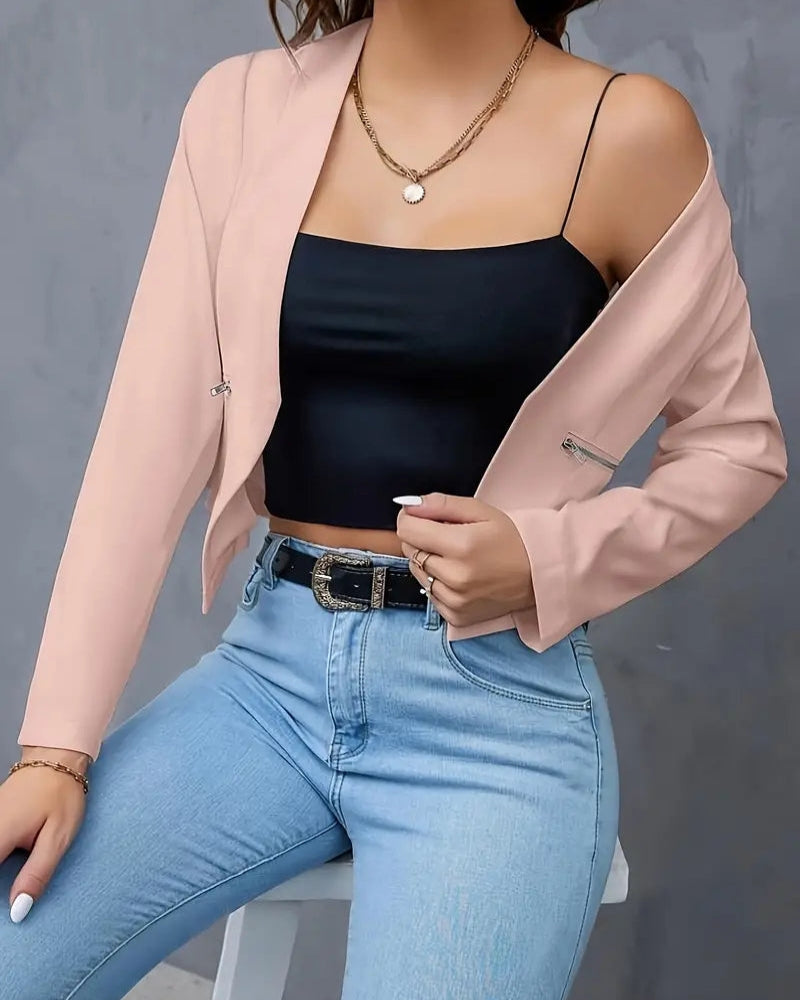 Grace - Elegante blazer met lange mouwen en ritszakken