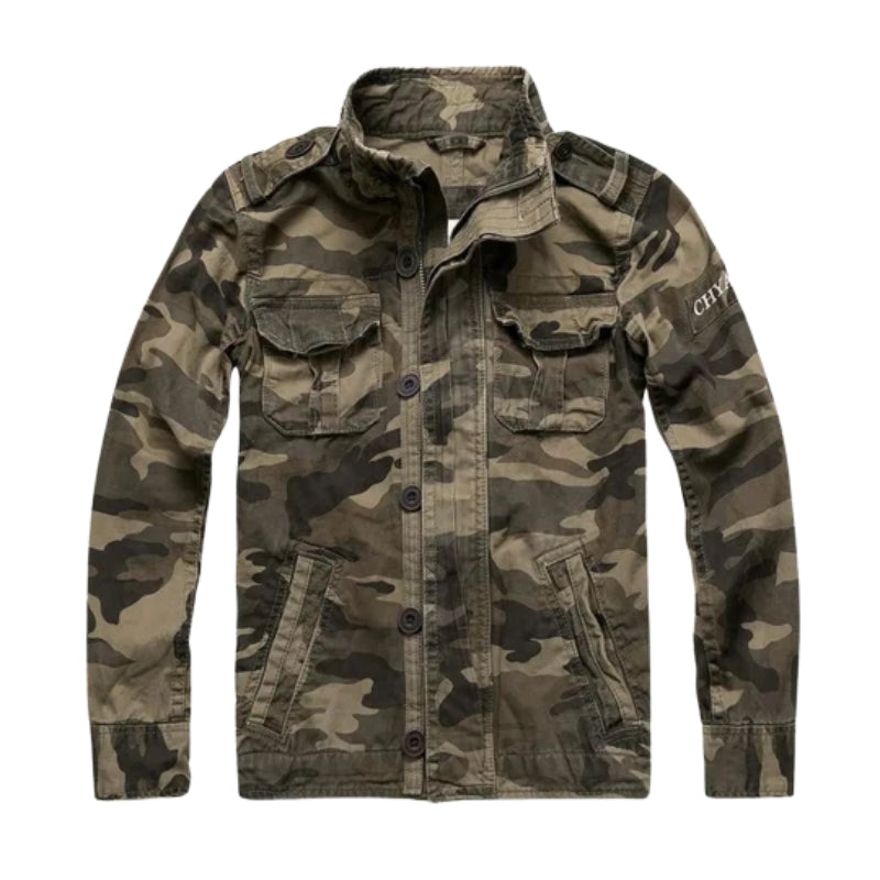 Christian – Lange Mouw Zip Up Jas met Meerdere Zakken