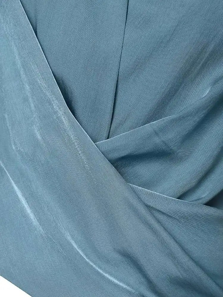 Jenna - Elegante V-Hals Top Met Lange Pofmouwen