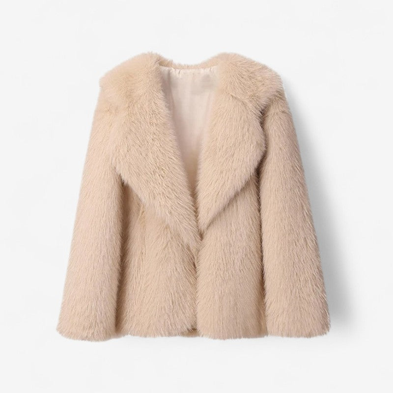 Ashley - Lange Mouwen Jas met Zijzakken en Open Voorkant