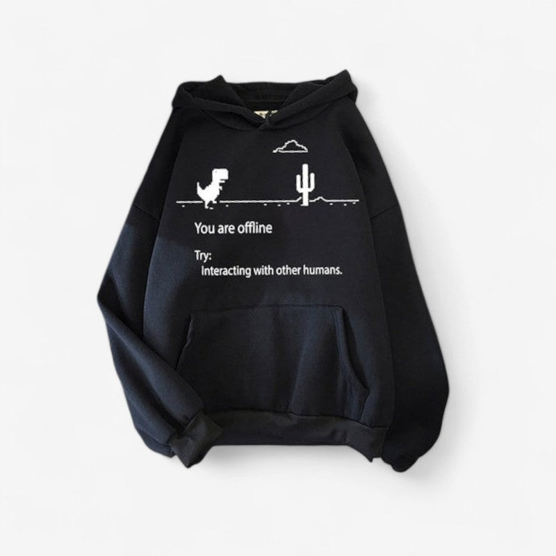 Adele - Lange Mouw Hoodie met Verstelbare Capuchon en Voorzakken