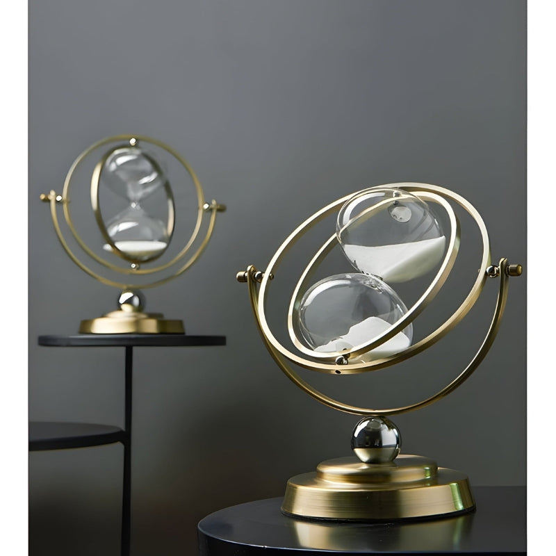 TimeLuxe – Noords Retro Metalen Zandloper voor Huis- en Kantoordecoratie