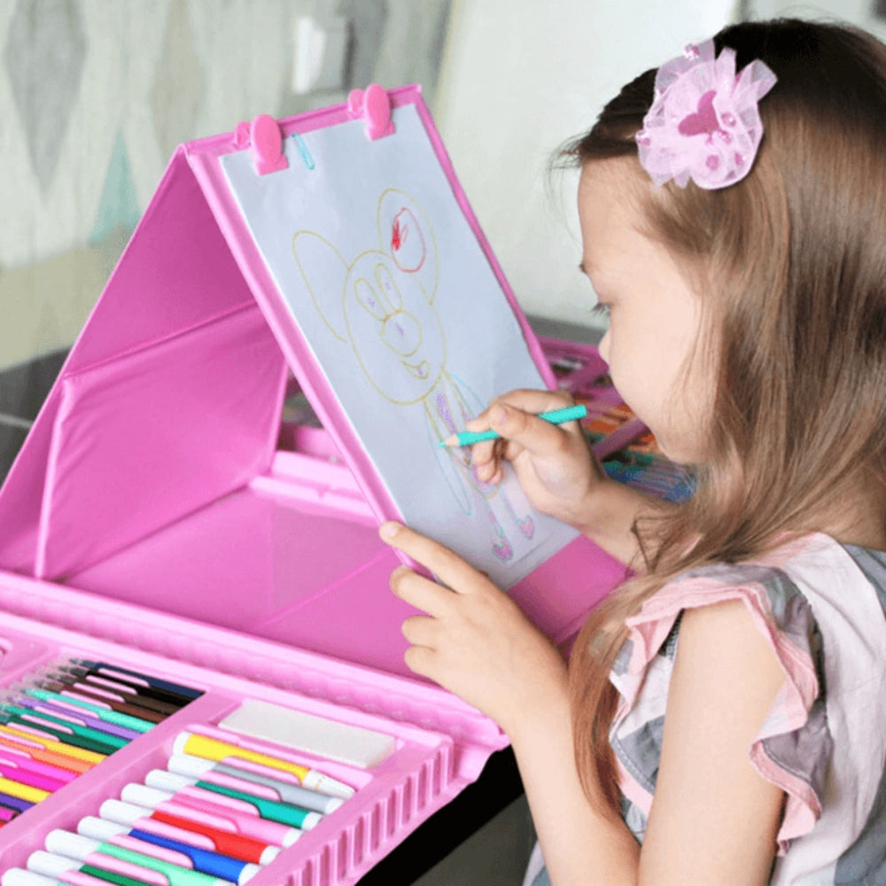 CraftiKidz – Complete tekenset van 208 stuks voor beginnende makers en jonge kunstenaars