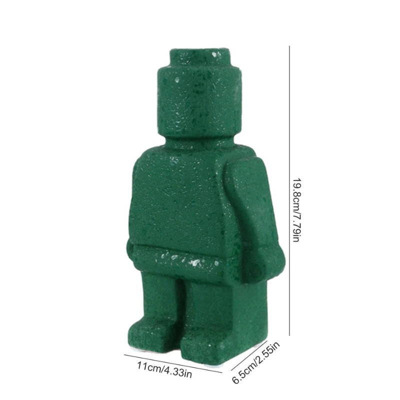 FormaBloom – Moderne decoratieve vaas met minimalistische Lego-stijl vorm voor droogboeketten