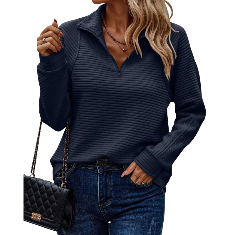 Marissa – Sweatshirt met halve rits en lange mouwen
