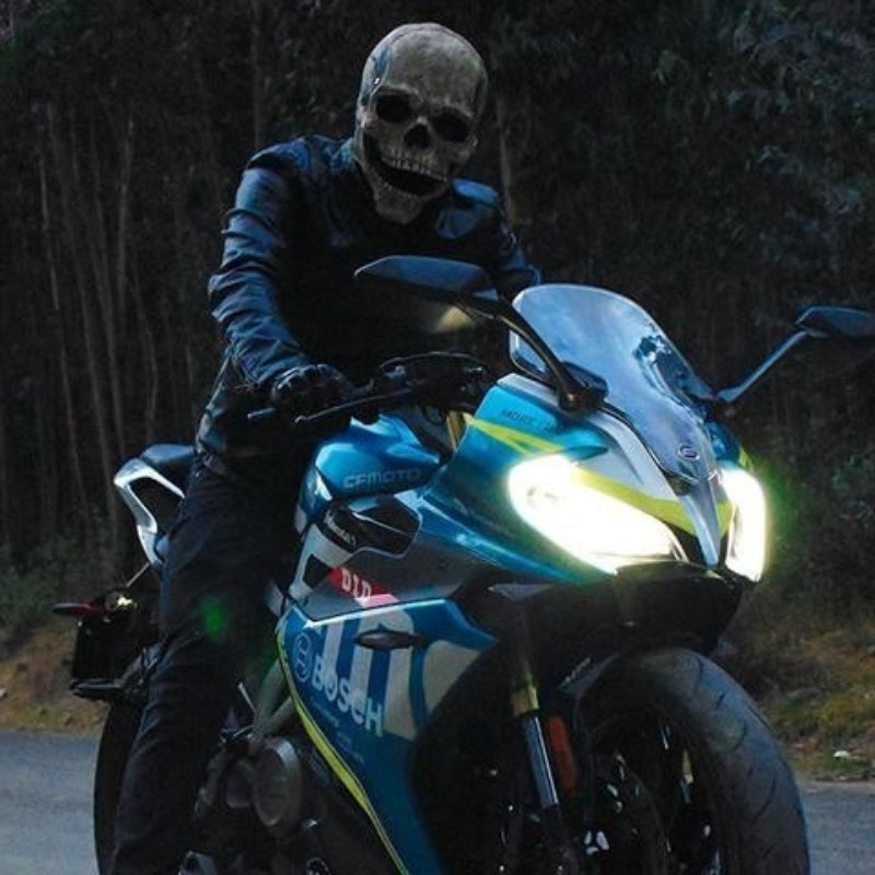 SkullMask - Integraal latex kostuummasker met heldere ogen voor seizoensgebonden gebruik