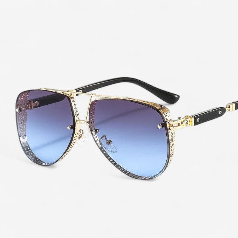 SunGleam – Ovale Zonnebril met Montuur en Gradiëntglazen