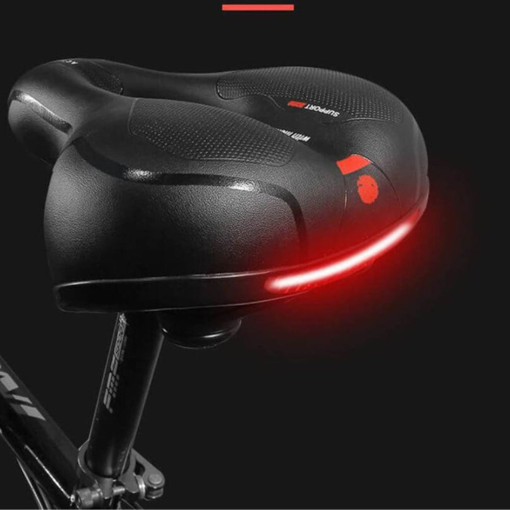 RideWell - Ergonomisch fietszadel met schokabsorberend ontwerp en nachtveiligheidsdetail