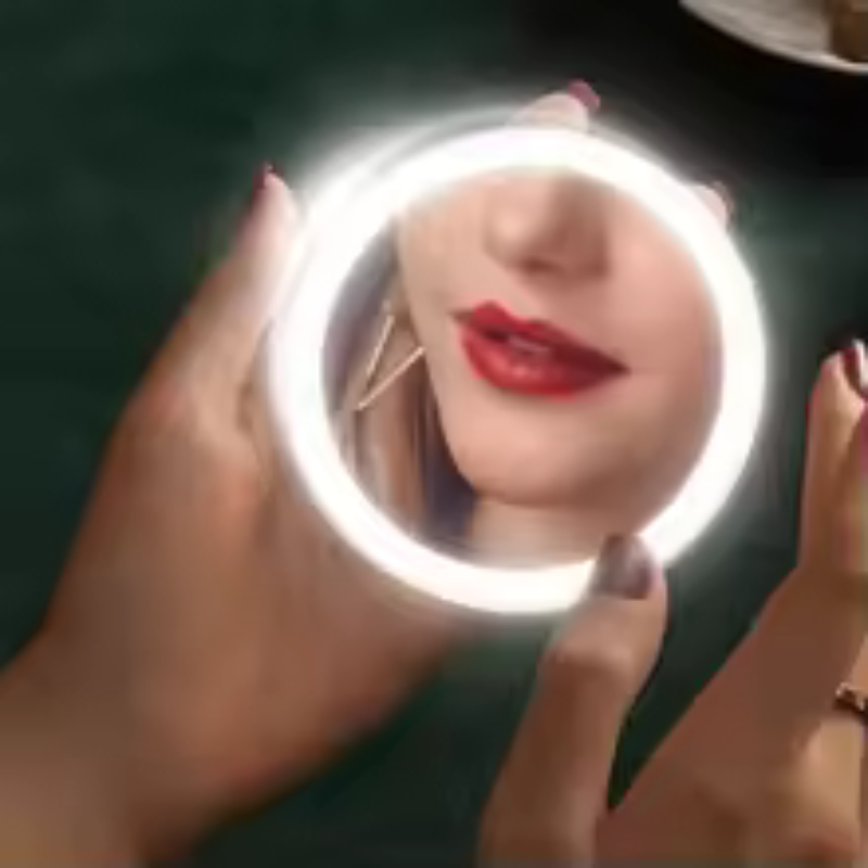 GlowMate – Mini Draagbare LED Make-up Spiegel met Vullicht