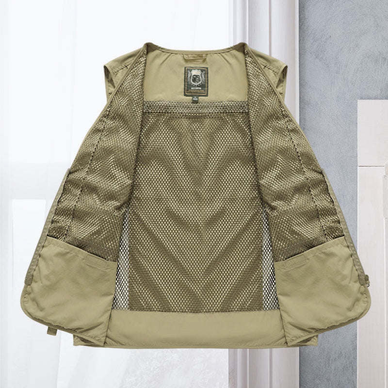Toby – Lichtgewicht Outdoor Vest met Meerdere Zakjes en Ritsluiting