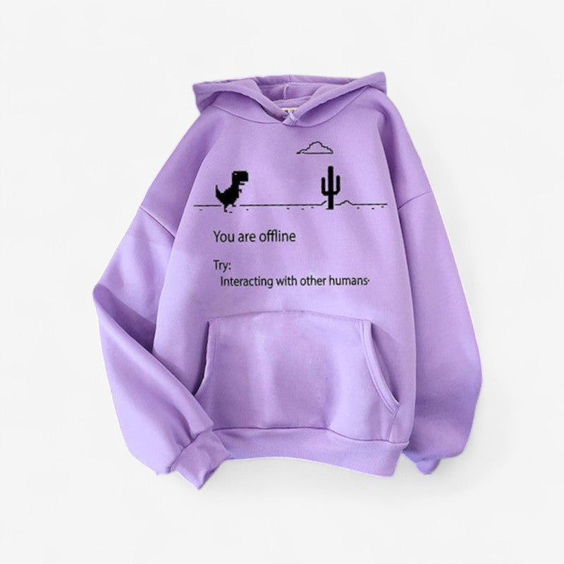 Adele - Lange Mouw Hoodie met Verstelbare Capuchon en Voorzakken