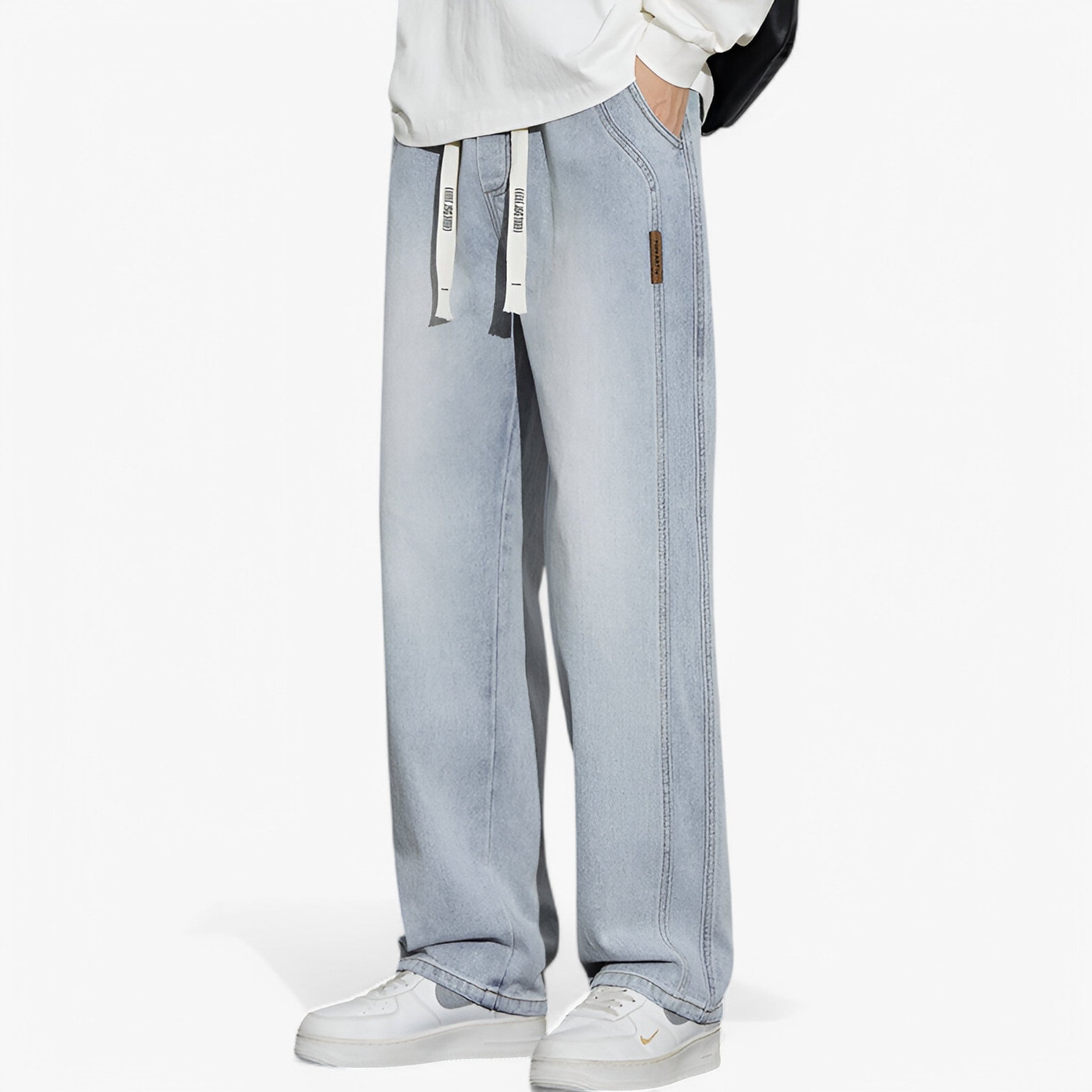Jake – Relaxte wijde broek met functionele zakken en comfortabele tailleband