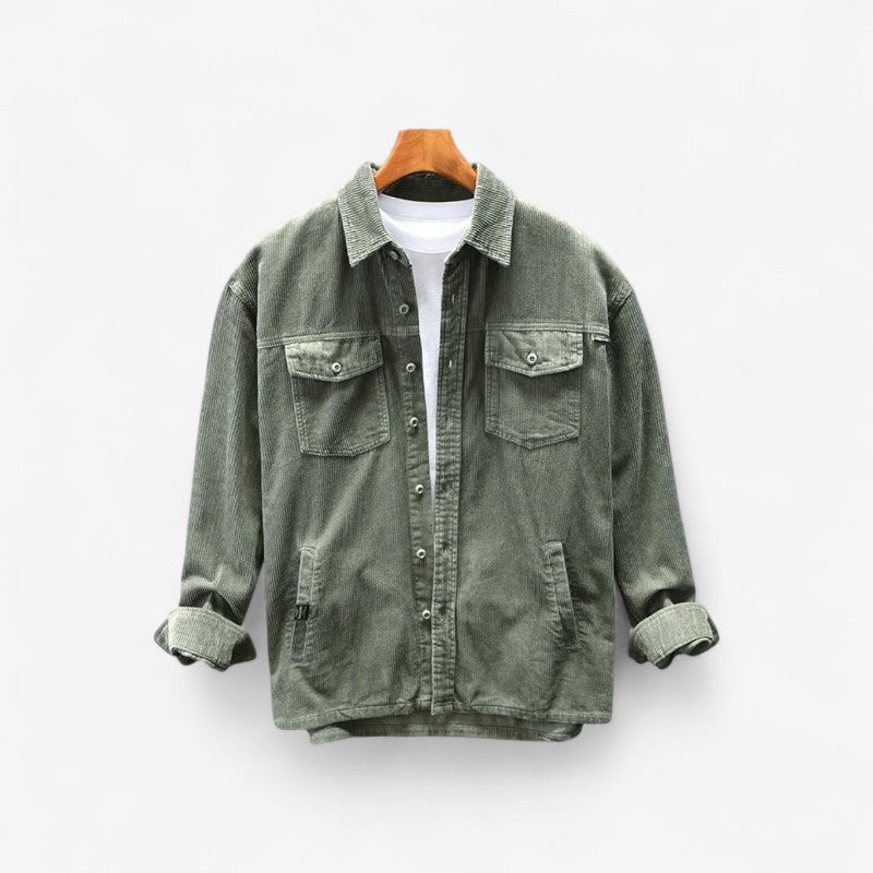 Jensen – Jas met Lange Mouwen Omgeslagen Kraag en Knoopsluiting