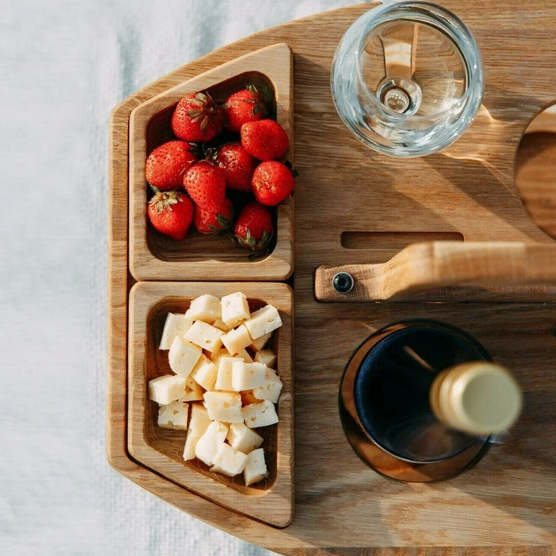 TrekTable - Draagbare Tafel met Snacks en Drank Compartementen