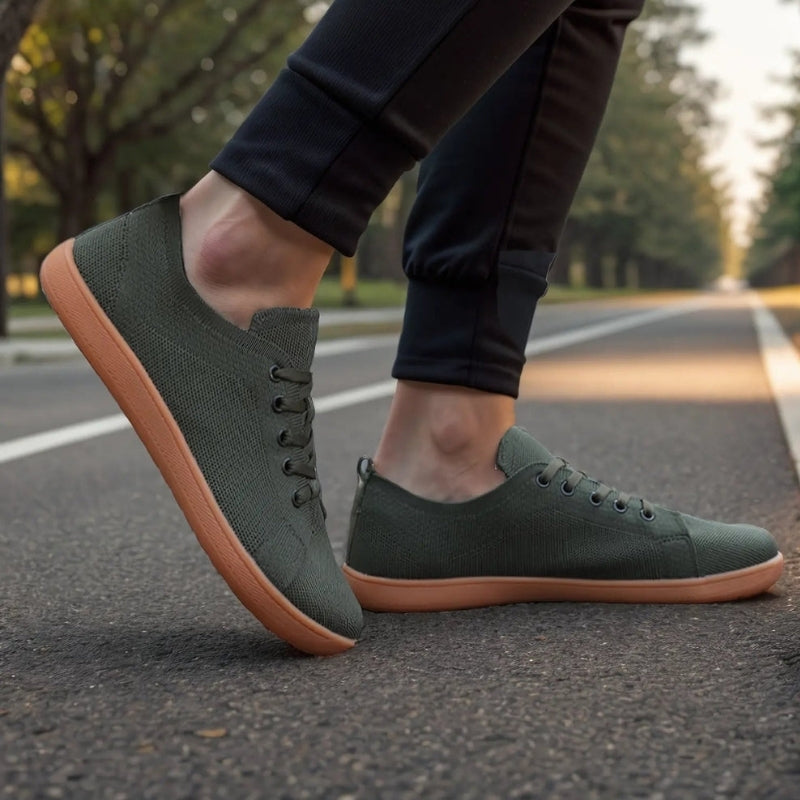Jess - Ademendbare Barefoot Schoenen met Brede Teenbox en Vetersluiting