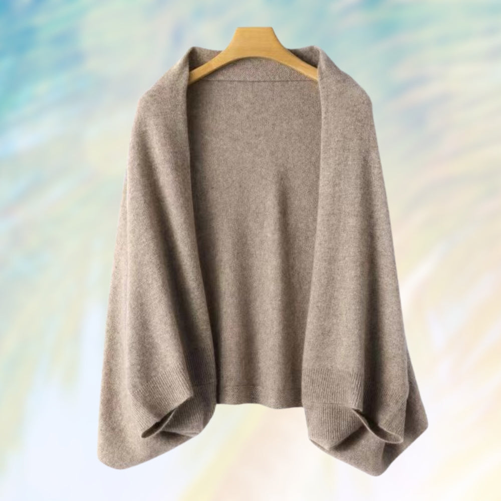 Ethena - Elegante wikkelsjaal met lange mouwen en comfortabele pasvorm