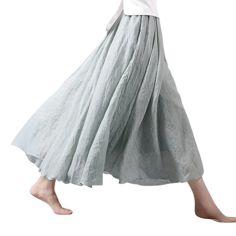 Mireille – Lichtgewicht maxirok met hoge taille