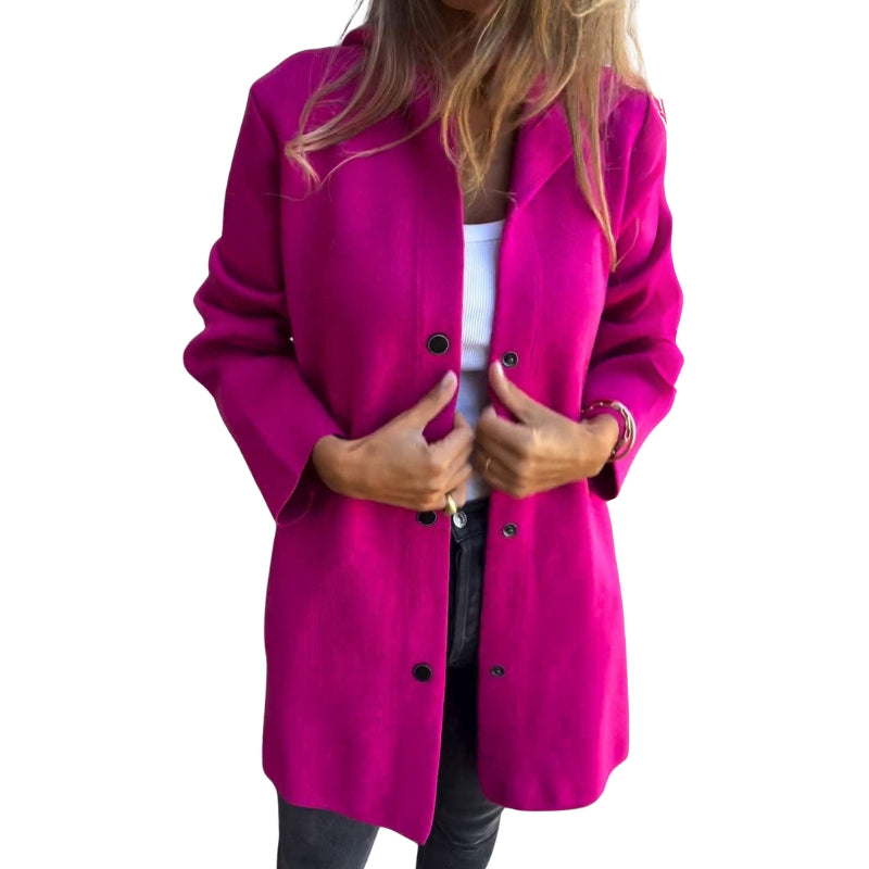 Sofia – Casual Jas met Capuchon en Knopen