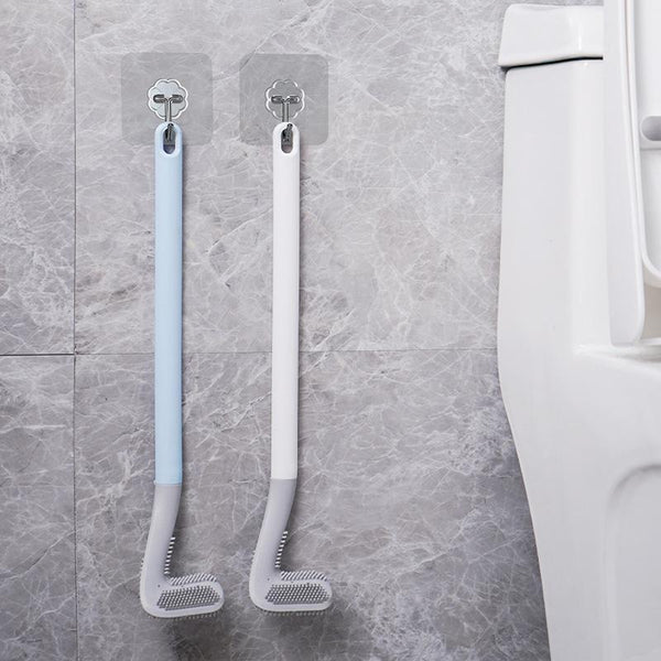HygieneSwipe – Flexibele toiletborstel met platte kop en wandhouder voor bacterievrije reiniging