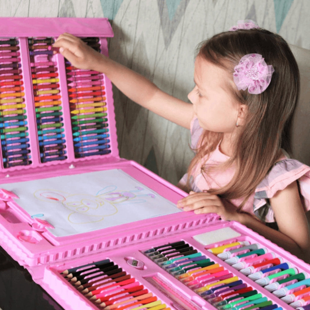 CraftiKidz – Complete tekenset van 208 stuks voor beginnende makers en jonge kunstenaars
