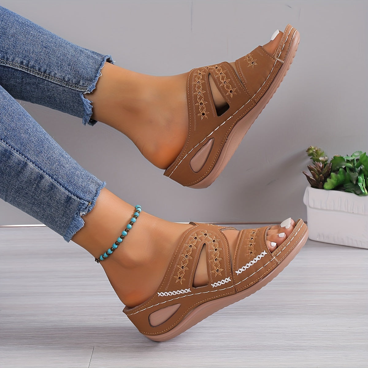 Barbara – CWide-Fit sandalen met gelkussentjes