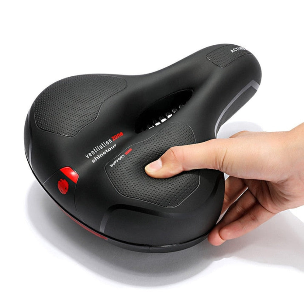 RideWell - Ergonomisch fietszadel met schokabsorberend ontwerp en nachtveiligheidsdetail