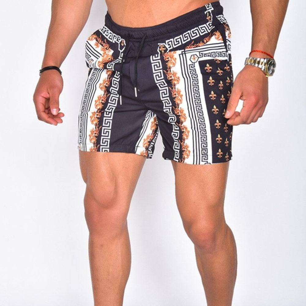 Cairo – Elegante tweedelige outfit met opengewerkt overhemd en relaxte shorts