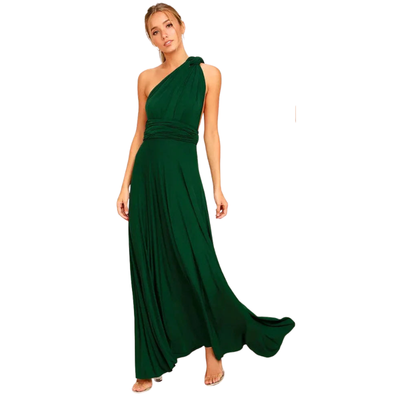 Ariana – Maxi Wikkeljurk met Vloeiende Silhouet en Verstelbare Striksluiting