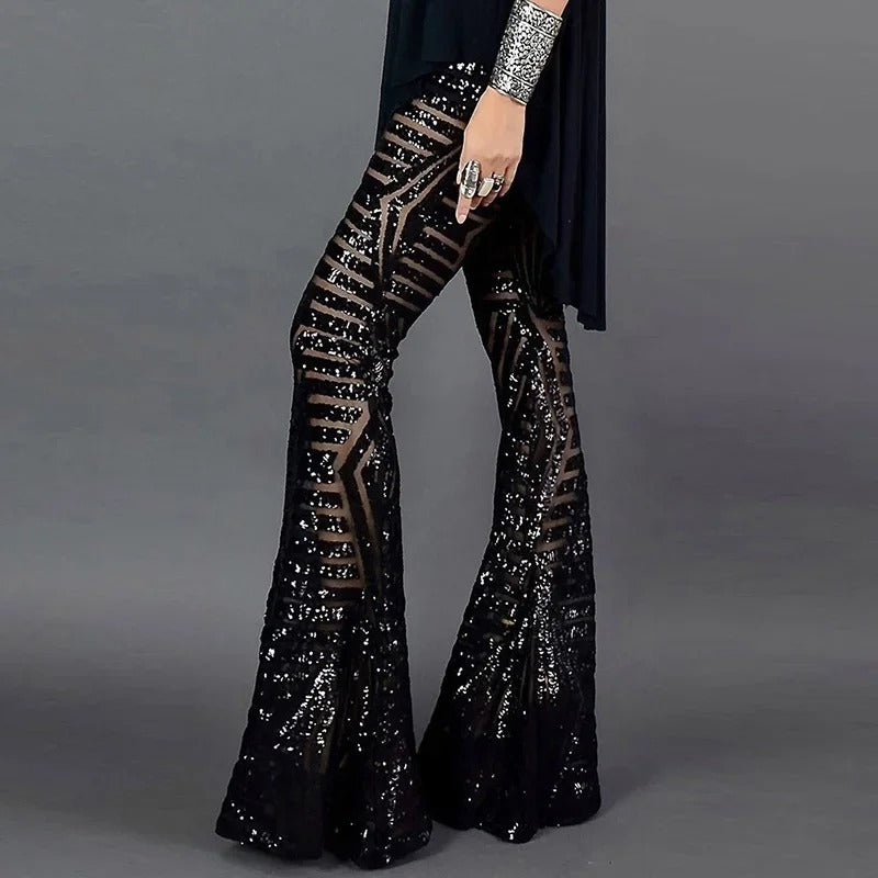 Luna – Stijlvolle uitlopende broek met klassiek design en relaxte pasvorm