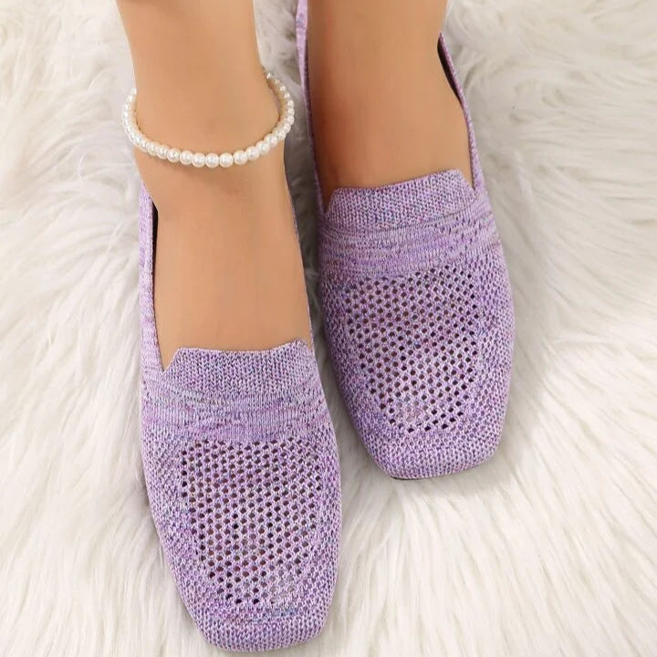 Lina - Lichtgewicht platte schoenen met ademende mesh en antislipzool