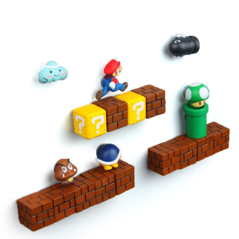 GameGripz – Super Mario koelkastdecoratieset met speelse karakterstukken en veilige displaybevestiging