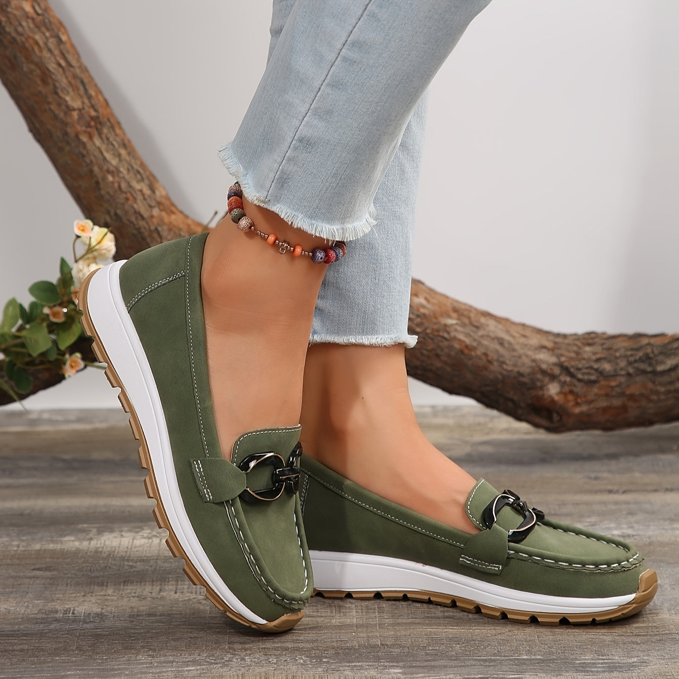 Anna - Sneakers met gesp en gepolsterde binnenzool